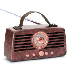Deals, Discounts & Offers on Electronics - Artis BT45 Retro Portable Wireless Bluetooth Speaker with Analog Control FM/USB/TF Card Reader/AUX in & Hands Free Calling Mic.(Brown) (14W RMS Output)
