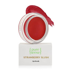 Deals, Discounts & Offers on  - PureSense Strawberry Slush Lip Plumping Mask for Sensitive, Dry, Chapped & Pigmented Lips with Coffee Oil | Vitamin A & E | Shea Butter | Almond & Olive Oil