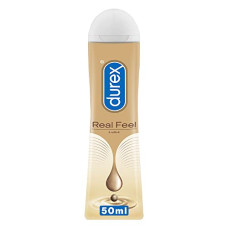 Deals, Discounts & Offers on Sexual Welness - Durex Real Feel Long-Lasting Lubricant - 50ml | Silicone Lube lasts 3X Longer vs Water-Based Lube | Non-Sticky, Smooth and Warm