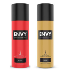 Deals, Discounts & Offers on Beauty Care - ENVY Fiery & Rush Deo Combo -120ML Each (Combo Pack of 2) | Long Lasting Deo Set
