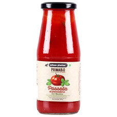 Deals, Discounts & Offers on  - Urban Platter Italian Tomato Puree with Basil, 420g [Grown and Processed on The Fertile Lands of Gargano, Italy | Preservative Free | Jain Friendly | Tomato Sauce