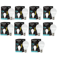 Deals, Discounts & Offers on  - Panasonic 9W LED Bulb | LED Bulb 9 watt with B22 Base | 4kV Surge Protection 9 Watt Bulb (Cool Day Light, Pack of 10)