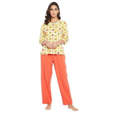 Deals, Discounts & Offers on Women - Clovia Women's Cotton Bee Print Top in Mint Green & Chic Basic Pyjama in Green