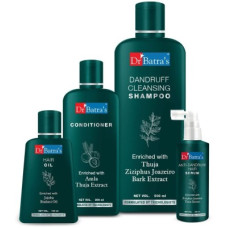 Deals, Discounts & Offers on  - Dr Batra's Anti Dandruff Hair Serum - 125 ml, Conditioner - 200 ml, Hair Oil - 100 ml and Dandruff Cleansing Shampoo - 500 ml(4 Items in the set)