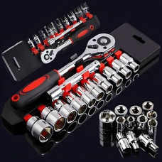 Deals, Discounts & Offers on Hand Tools - ZSIGNS 12 in 1 Heavy Duty Socket Set, 2 Way Quick Release Ratchet Spanner Tool Kit Set & 1/2 Chrome Vanadium Steel Socket Tool kit, Fixed Square end and Hex