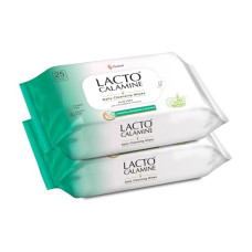 Deals, Discounts & Offers on Beauty Care - Lacto Calamine Daily Cleansing Facial Wipes 25N Each - Pack of 2 | Wet Wipes