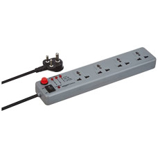 Deals, Discounts & Offers on Electronics - amazon basics Spike Guard with 4 Universal Sockets, 6A, 1.5m ISI Certified cable, Master Switch