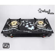 Deals, Discounts & Offers on  - Sigri-wala Surya Toughened Glass Door Step Steel Manual Gas Stove(2 Burners)