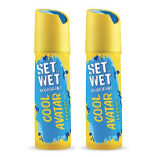 Deals, Discounts & Offers on  - SET WET Deodorant For Men Cool Avatar Refreshing Mint, 150ml (Pack of 2)