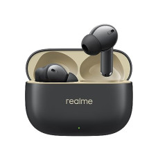 Deals, Discounts & Offers on Headphones - realme Buds T300 TWS Earbuds with 40H Play time,30dB ANC, 360 Spatial Audio with Dolby Atmos, 12.4 mm Dynamic Bass Boost Driver, IP55 Water & Dust Resistant, BT v5.3 (Stylish Black)