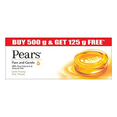 Deals, Discounts & Offers on  - Pears Pure & Gentle Soap Bar (Combo Pack of 5) - With Glycerin for Soft, Glowing Skin & Body, Paraben-Free Body Soaps For Bath Ideal