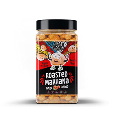 Deals, Discounts & Offers on  - Greenfinity Tangy Tomato Roasted & Flavored Crunchy Healthy Phool Makhana Snacks Jar - 90 Gram