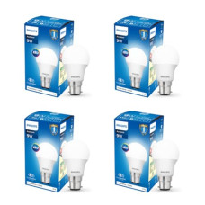 Deals, Discounts & Offers on  - Philips Ace Saver 9 Watt LED Bulb, Base B22 (Cool Day Light), Pack of 4
