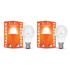 Deals, Discounts & Offers on  - Halonix Photon Plus Base B22 7-Watt LED Bulb (Pack of 2, Warm White)