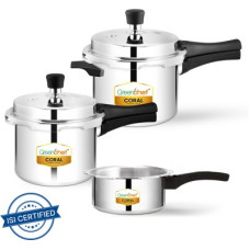 Deals, Discounts & Offers on Cookware - Greenchef Coral Combo 5 L, 3 L, 2 L Pressure Cooker(Aluminium)