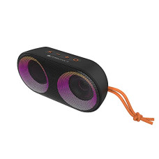 Deals, Discounts & Offers on  - Zebronics ZEB-MUSIC BOMB X MINI Bluetooth 5.0 speaker with IPX5 Waterproof, 5W RMS, Voice assistant, Powerful Bass, 11H* backup, RGB lights, mSD/FM Radio, Call function & type C charging (Black)