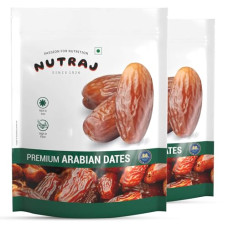 Deals, Discounts & Offers on  - Nutraj Premium Gold Arabian Dates 1kg (500g X 2)| Khajur | Khajoor | No Preservatives | No Added Sugar | Dried Fruits | Rich in Iron, Fibre & Vitamins
