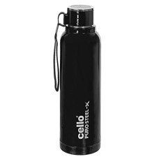 Deals, Discounts & Offers on  - Cello Puro Steel-X Benz 900 | Water Bottle with Inner Steel and Outer Plastic, 730 ml, Black