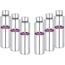 Deals, Discounts & Offers on  - Apeiron Stainless Steel Fridge Water Bottle Silver (Pack of 6) 1000 ml Bottle(Pack of 6, Silver, Steel)