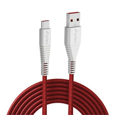 Deals, Discounts & Offers on  - URBN USB Type-C 3.4A Fast Charging Cable - 5ft | Unbreakable Nylon Braided | Data Transfer | Quick Charge Compatible with Samsung, OnePlus, and All C-Type Devices | Rugged Design - Red