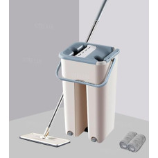 Deals, Discounts & Offers on Home Improvement - STELLIX Mop with Bucket for Floor Cleaning|Flat Mop with Telescopic Stick