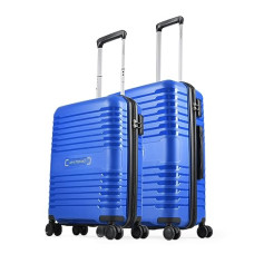 Deals, Discounts & Offers on  - Aristocrat Harbour (55 Cm+66 Cm) Polypropylene(Pp) Pack of 2 (Cabin+Medium) 8 Spinner Wheels Hardsided Blue Speed_Wheel Suitcase Sets
