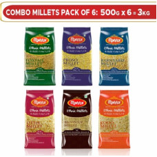 Deals, Discounts & Offers on Food and Health - Manna Browntop, Foxtail, Kodo, Proso, Barnyard & Little High Fiber Unpolished Mixed Millet(3000 g, Pack of 6)