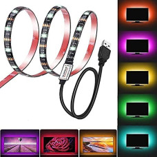 Deals, Discounts & Offers on  - Desidiya USB 5V 5050 RGB LED Flexible Strip Light Multi-Color Changing Lighting Kit, TV Background Lighting with Mini Controller for TV PC Laptop Bias Lighting (1 Meter