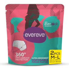 Deals, Discounts & Offers on Health & Personal Care - EverEve Ultra Absorbent Disposable Period Panties, M-L, 2's Pack, 0% Leaks, Sanitary protection