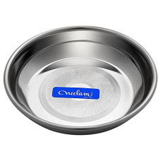 Deals, Discounts & Offers on  - Neelam Stainless Steel 5 22G Diamond Halwa Plate, 9.8 cm, Silver