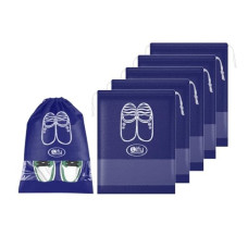 Deals, Discounts & Offers on  - Lify Fabric Shoe Bags (Set of 6) (Transparent & Navy Blue)