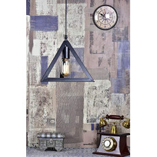 Deals, Discounts & Offers on  - Tu Casa HG-19 Metal Triangle pendent Light Iron Holder Type e-27 Size 9.5x9.5x29.5