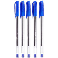 Deals, Discounts & Offers on Electronics - Reynolds D FINE BALLPEN 5 CT - BLUE | Ball Point Pen Set With Comfortable Grip | Pens For Writing | School and Office Stationery | Pens For Students | 0.7 mm Tip Size