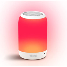 Deals, Discounts & Offers on Electronics - TECNO Squre S2 Bluetooth Speaker White | Multi-Compatibility Modes | Colorful LED Light | Up to 11 Hours Playtime | Deep Bass Superior Audio | Supporting USB,SD Card,Bluetooth | BT 5.0
