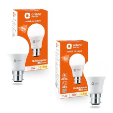 Deals, Discounts & Offers on  - Orient Electric Multipurpose LED Bulb 15W,multi wattage led light 15W-8W-0.5W with dimming feature, Cool White, 6500K, B22d cap, Pack of 2