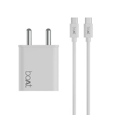 Deals, Discounts & Offers on Mobile Accessories - boAt WCDV 22.5W Dual Port Charger with 22.5W Power Delivery Support & 18W Quick Charge 3.0, Smart IC Protection, Auto Detection