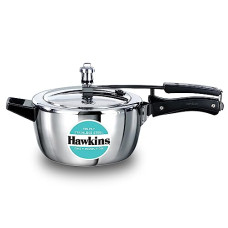 Deals, Discounts & Offers on Cookware - [Use J and K Bank / DBS Bank Card] Hawkins 3.5 Litre Triply Stainless Steel Pressure Cooker, Inner Lid Cooker, Silver (HSST35)