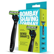 Deals, Discounts & Offers on Health & Personal Care - Bombay Shaving Company Sensi Smart 3 Razor | Shaving Razor for Men | Aloe Gel and Argan Oil Lubra Strip | Pivot Head