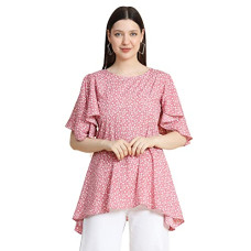 Deals, Discounts & Offers on Women - KERI PERRY Women's Polyester Western Top(Pink)