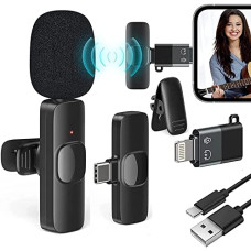 Deals, Discounts & Offers on  - Careflection K8 Wireless Collar Mic For Type-C Android Cell Phone,Tablets & iPhone Supported Lavalier Microphone, Noise Reduction Lapel Mike -Shoots,Youtubers, Video Recording,Facebook,Live Stream