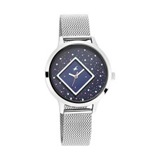 Deals, Discounts & Offers on Women - Fastrack Women Metal X Ananya Panday-Fit Out Analog Blue Dial Watch-Nn6210Sm02/Np6210Sm02, Band Color-Purple