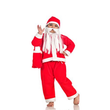 Deals, Discounts & Offers on  - BookMyCostume Santa Claus With Beard Complete Set Christmas Kids & Adults Fancy Dress Costume - Premium