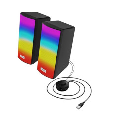 Deals, Discounts & Offers on  - (Refurbished) Ant Esports GS510 Multimedia 2.0 Channel USB Powered Bluetooth RGB Gaming Speakers with Control pod for Volume, RGB and Memory Card Slot -Perfect Computer Speakers