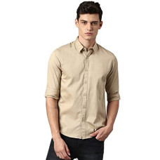 Deals, Discounts & Offers on Men - Dennis Lingo Beige Casual Shirts