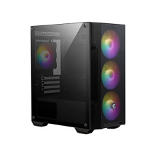 Deals, Discounts & Offers on  - MSI MAG Forge M100A Micro-ATX Tower Tempered Glass Gaming PC Case (Black,4 x 120mm Auto-RGB Fans, USB 3.2 Gen 1 Type-A, Magnetic Dust Filter, Micro-ATX, Mini-ITX)