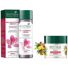 Deals, Discounts & Offers on  - Biotique Bio Fruit Whitening Lip Balm, 12g And Biotique Bio Mountain Ebony Vitalizing Serum For Falling Hair Intensive Hair Growth Treatment, 120ML