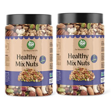 Deals, Discounts & Offers on  - GO VEGAN Combo Pack of Natural Mix Dry Fruits and Nuts | 500 gm Each Total 1 Kg