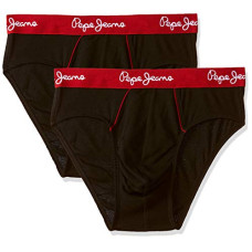 Deals, Discounts & Offers on Men - Pepe Jeans Innerwear Men's Solid Cotton Antibacterial Brief (Pack of 2)