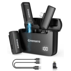 Deals, Discounts & Offers on  - GRENARO S13 Wireless Microphone with Digital Display Charging Case, Wireless Mic