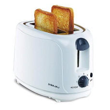 Deals, Discounts & Offers on  - Bajaj ATX 4 750-Watt 2-Slice Pop-up Toaster | Dust Cover & Slide Out Crumb Tray | 6-Level Browning Controls | Mid-Cycle Cancel Feature | 2-Yr Warranty by Bajaj | White Electric Toaster